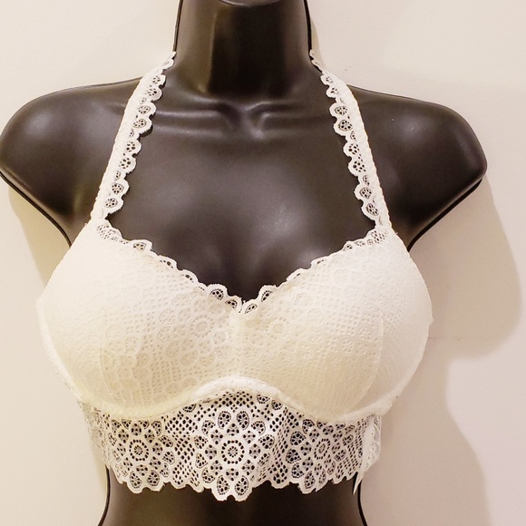 Gilly Hicks Other - GILLY HICKS WHTE LACE RACER BACK BRA, MEDIUM